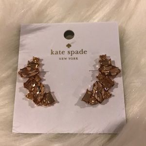 Kate Spade rose gold cluster crawler earrings ♠️